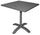 Calipso Contract Table de jardin carrée en aluminium gris anthracite 70x70 cm