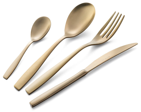 acquista Ménagère Service 24 Pièces en Acier 18/10 PVD Sablé Eme Eleven Sahara