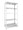 Scaffale a Incastro RAKO 100x40x187 cm 5 Ripiani Portata 80 kg in Metallo Bianco