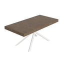 Tavolo Allungabile 200-304x90x77 cm Niket Noce Gambe Bianche
