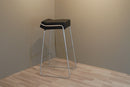 Set di 2 Sgabelli in Similpelle Morbida 83x39x40 cm TFT Stool Nero