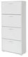 Étagère à Chaussures 4 Compartiments 67x28x147 cm 24 Paires en MDF Blanc