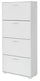 Étagère à Chaussures 4 Compartiments 67x28x147 cm 24 Paires en MDF Blanc