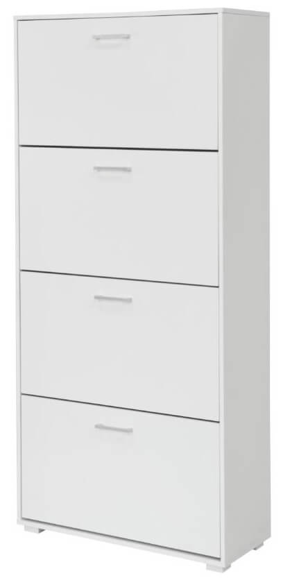 Étagère à Chaussures 4 Compartiments 67x28x147 cm 24 Paires en MDF Blanc sconto