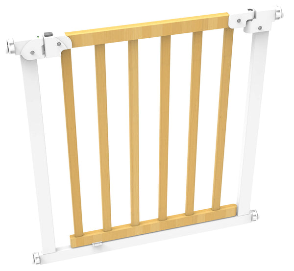 Barrière de protection enfant blanche et bois sconto