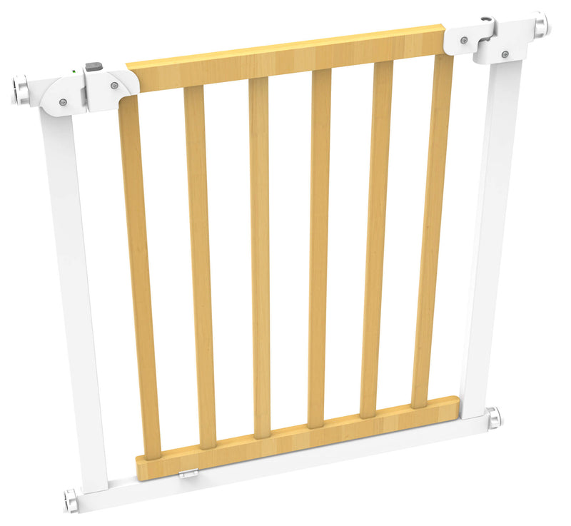 Cancelletto Bambini 75x76h cm Barriera di Protezione Bianco e Legno