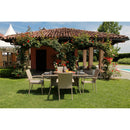 Tavolo da Giardino in Polyrattan Rettangolare 160x90x75cm Providence Crema