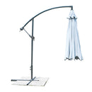 Ombrellone da Giardino Decentrato in Acciaio Ø3m con Manovella Vorghini Banana Antracite e Ecrù