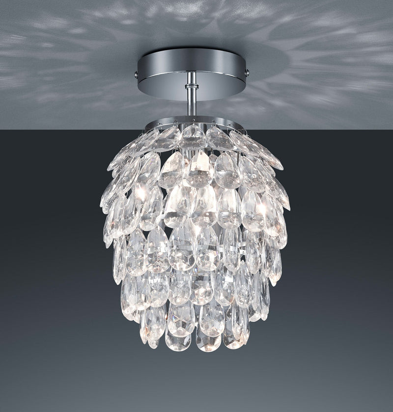 Plafoniera da Interno Attacco E27 in Metallo Cromo