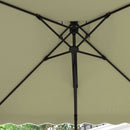 Ombrellone Decentrato 243x243x251A cm con Base a Croce in Metallo e Poliestere Beige  