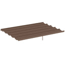 Tetto di Ricambio per Pergola Gazebo da Giardino 300x400 cm in Poliestere Caffè