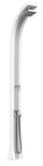 Mitigeur de douche de jardin et douchette Arkema Spring Plus Bande Inox Blanc