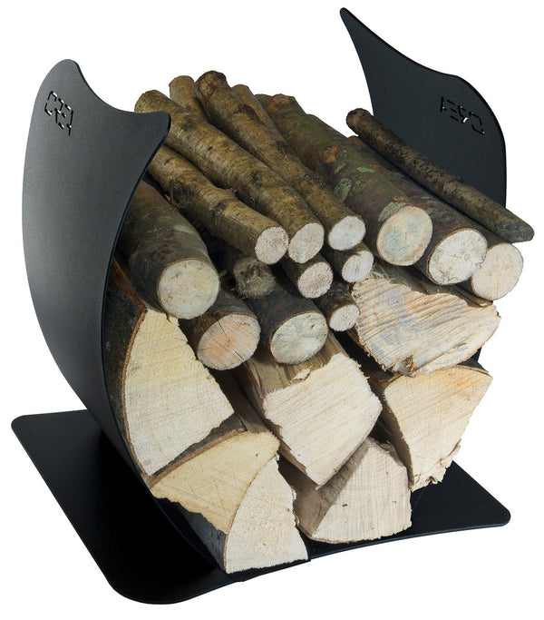 prezzo Portalegna per Camino da Interno 400x375x345 cm in Acciaio Crea Onda Nero