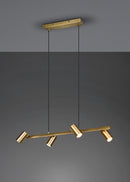 Lampada a Sospensione da Interno Attacco GU10 in Metallo Ottone anticato