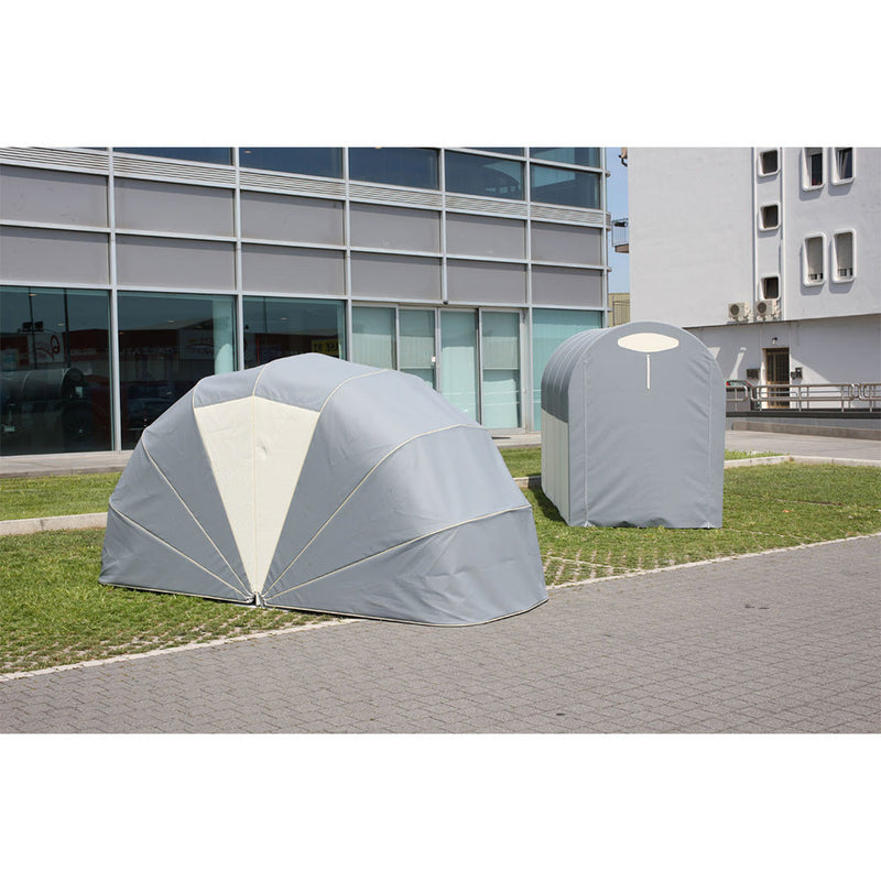 Motobox a Chiocciola Copertura Box in PVC per Moto Scooter - 280x130xh140 cm\/Grigio Maddi