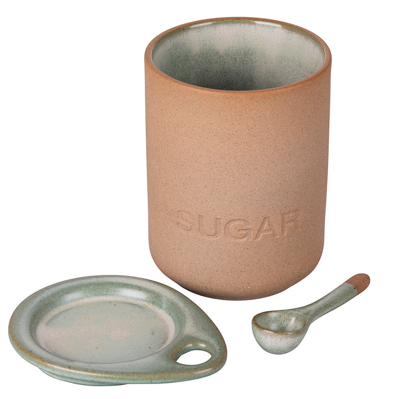 Barattolo Zucchero con Cucchiaino Ø10x15 cm 900 ml in Ceramica VdE Tivoli 1996 Pompei