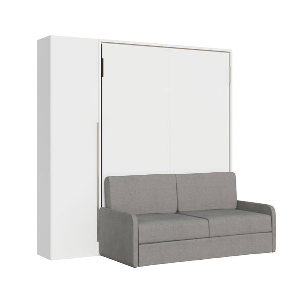 acquista Letto Matrimoniale A Scomparsa 160 Versia Con Divano E Armadio 1 Anta Sx Bianco