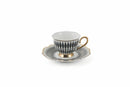 Set 6 Tazzine da Caffè con Piattini Villa d'Este Home Tivoli Wonderland Nero