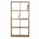 Libreria 8 Ripiani 77x147x30 cm in Legno MDF Effetto Rovere