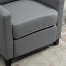 Poltrona Relax Manuale Reclinabile in Similpelle Grigio
