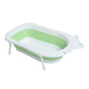 Vaschetta Bagnetto per Neonati Pieghevole Bianco e Verde 89x53.5x38 cm 