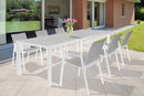 Tavolo Allungabile Houston 135/180x70x75h cm in Alluminio Bianco