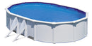 Piscina Ovale Fuori Terra 610x375xh120 cm in Acciaio e PVC Gre Fidji
