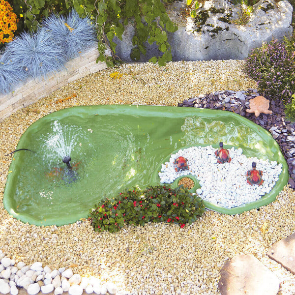 Bassin de Jardin Artificiel Vert pour Tortues 185x105x32 cm 210 Litres online