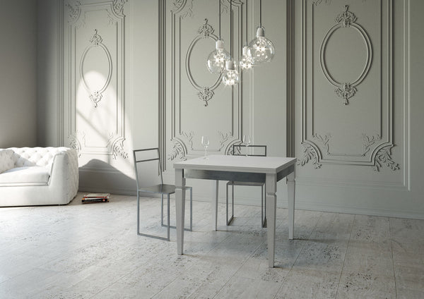 Tavolo Allungabile 90x90-180x78-80 cm Impero Librox Bianco Frassino sconto