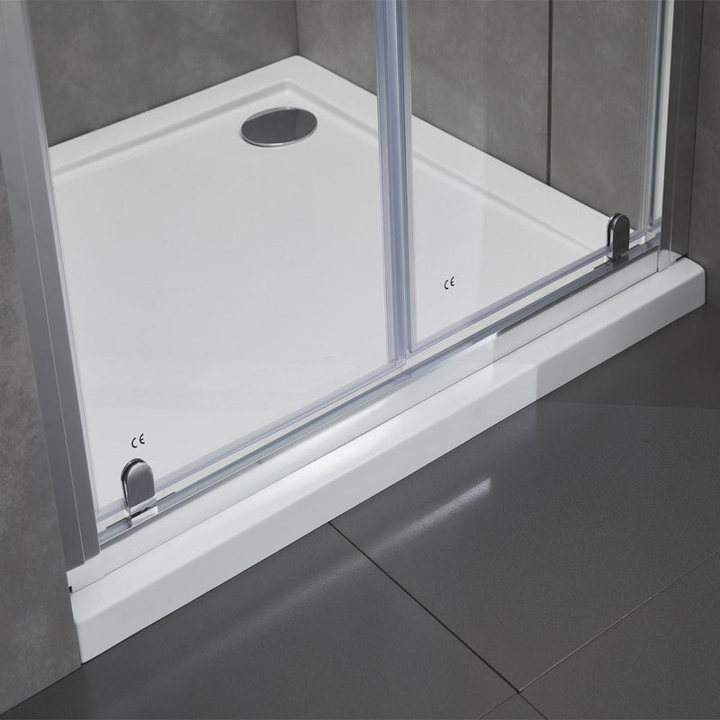 Porta Parete Doccia 2 Ante Saloon in Cristallo Trasparente 6mm H195 Bonussi Giuly Varie Misure