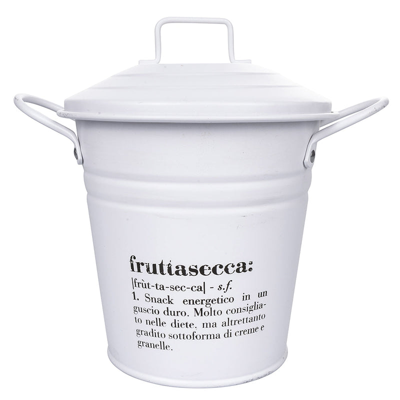 Secchiello Frutta Secca  1 Litro in Metallo VdE Tivoli 1996 Bianco