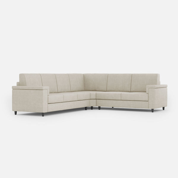 Divano Angolare 6 Posti 286x246x85 cm Marrak in Tessuto Latte acquista