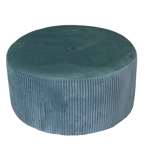 acquista Pouf Tondo Ø56xh28 cm in Velluto Verde Salvia