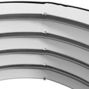 Set di 2 Letti per Orto Rialzati con Fondo Aperto Ø60x30 cm in Acciaio Galvanizzato Argento