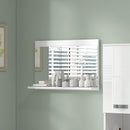 Specchio Bagno a Parete 60x12x40 cm con Mensola Bianco 