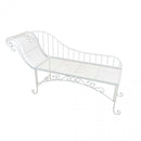 Chaise Longue Josephine Bianco Antico 156x43x84 h cm in Acciaio Bianco
