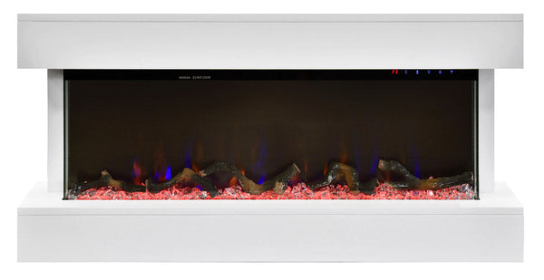 Cheminée Electrique De Sol Effet Flamme 1500W Paige Blanc acquista