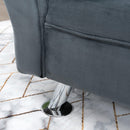 Divano Chaise Longue con Cuscino 160x56x75 cm in Metallo e Tessuto  Grigio