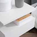 Set 2 Comodini Sospesi 35x32x22,5 cm in Legno Bianco