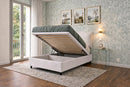 Letto Singolo Contenitore Imbottito Similpelle Bianco BoxMax Testata Soft Varie Misure