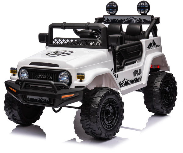 Voiture jouet électrique pour enfants 12V Toyota Cruiser blanc sconto