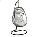 Dondolo Pensile da Giardino 101x101xh200 cm con Cuscini Milton Antracite
