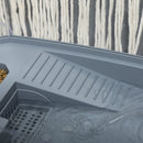 Vasca per Tartarughe Multifunzione 62x31x 21 cm con Tubo e Pompa d'Acqua Bianca