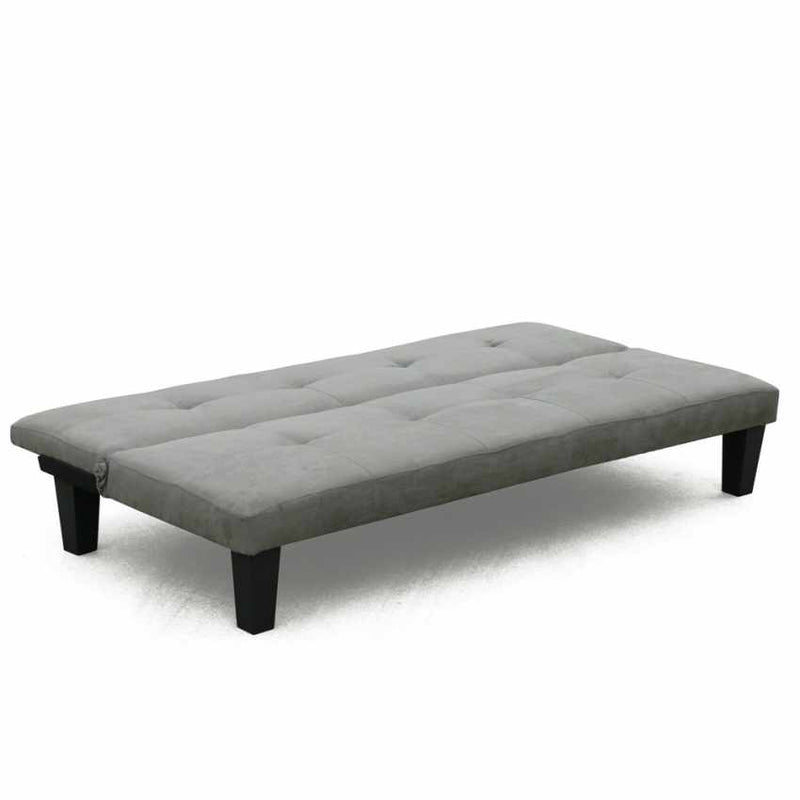 Divano Letto 175x80x70 cm in Microfibra Grigio