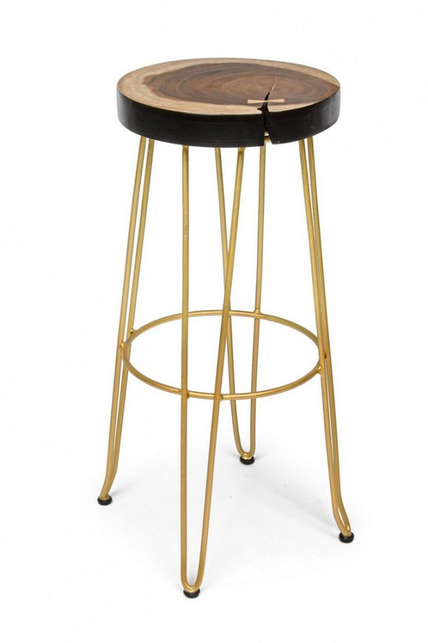 online Tabouret de Bar Rakel Doré en Bois