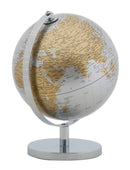 Mappamondo Argento New Ø20x28 cm Metallo e Plastica Ruggine e Argento