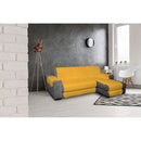 Copridivano Trapuntato in Microfibra con Penisola Destra Giallo