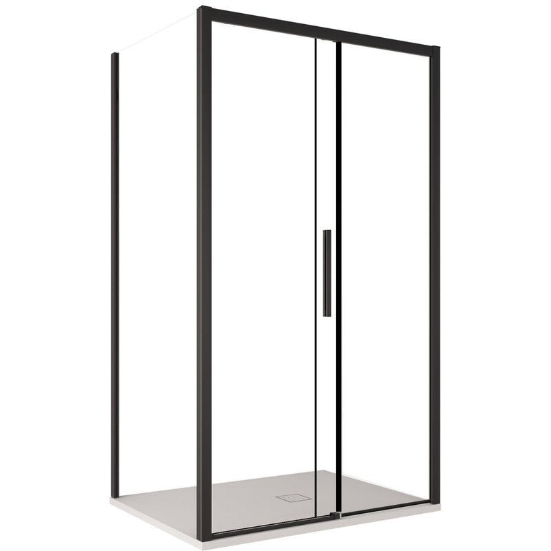 Box Doccia Angolare 80x130 cm 1 Anta Scorrevole in Cristallo Trasparente 6mm H195 Bonussi Eliane