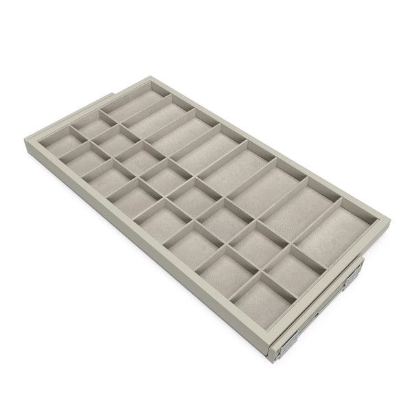 Kit tiroir organisateur et cadre pour armoire 900 mm en aluminium et plastique Emuca gris pierre prezzo