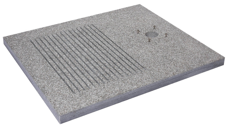 Base Rettangolare per Doccia da Esterno 70x80x4 cm in Granito Belfer 42/BSD